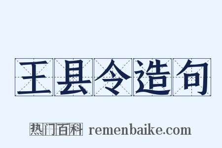 王县令造句是什么意思的图片